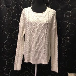 Pretty cream and pearl detail sweater-Final Price